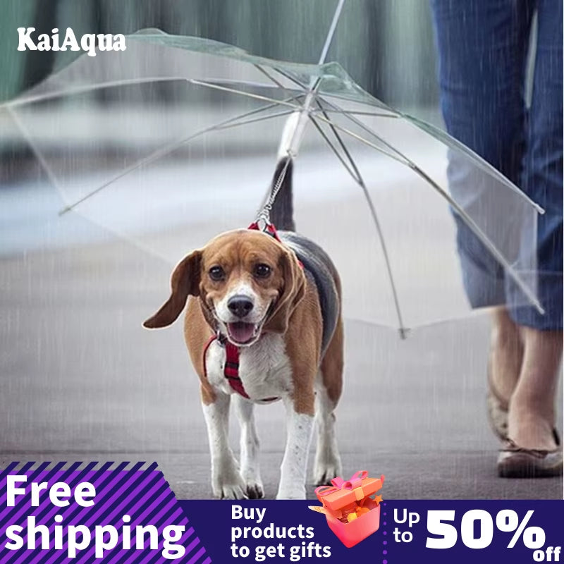 2025 New Pet Umbrella Leash Rainproof Snowproof Dog Umbrella Leash for Small Dogs Adjustable Doggy Umbrella