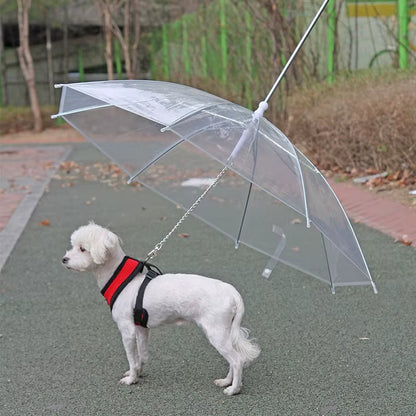 2025 New Pet Umbrella Leash Rainproof Snowproof Dog Umbrella Leash for Small Dogs Adjustable Doggy Umbrella